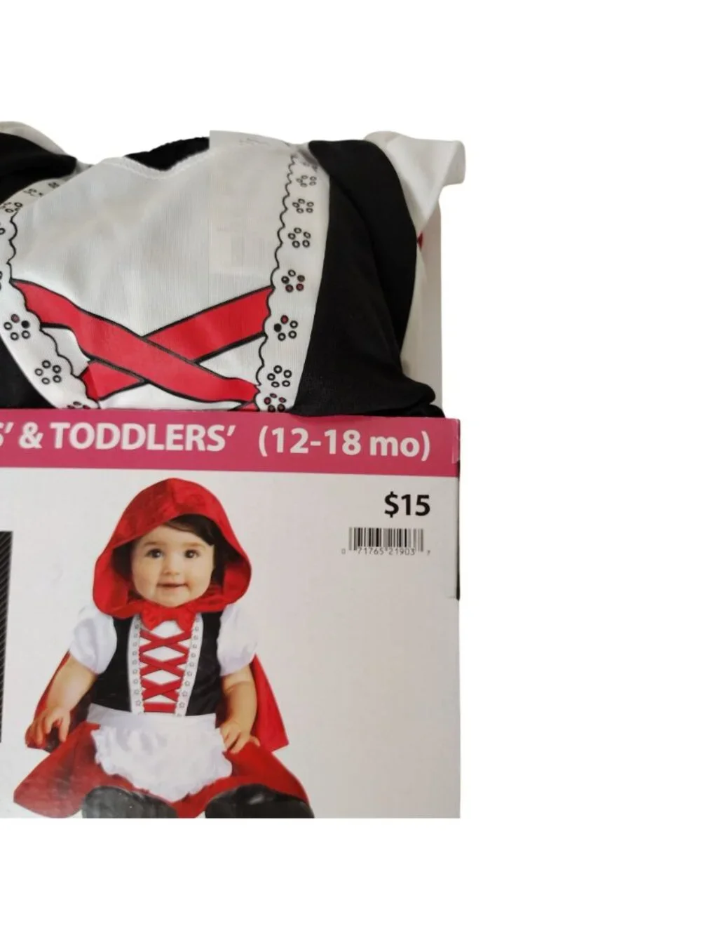 Infant Girls 12 to 18 Months Red Riding Hood Dress and Cape Halloween Costume